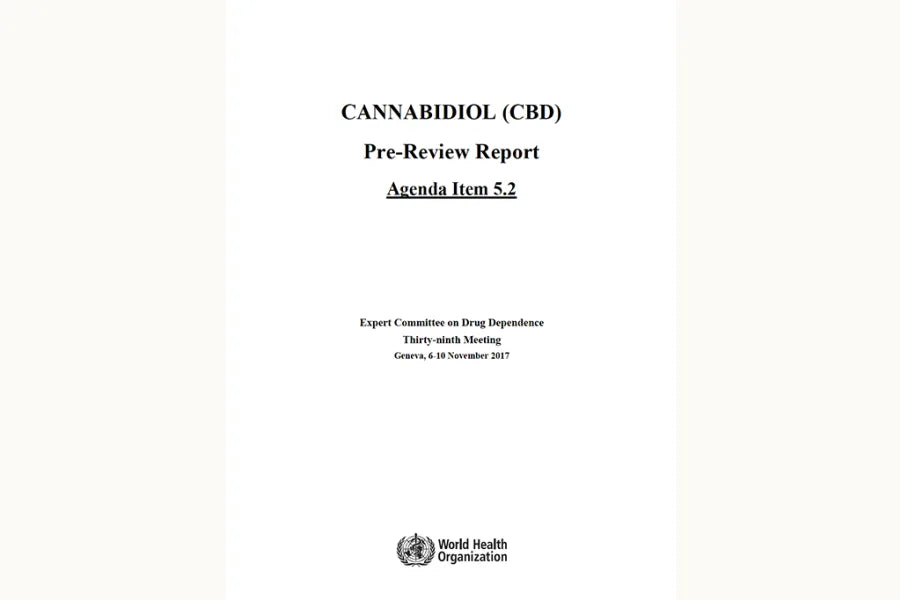 Cannabidiol (CBD) Pre-Review Report by World Health Organization